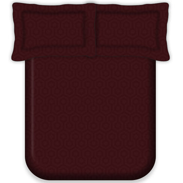 Italian Jacquard-King Size BedSheet Set (Pinkish Red)