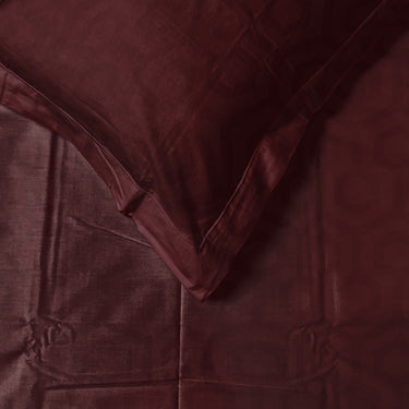 Italian Jacquard-King Size BedSheet Set (Pinkish Red)