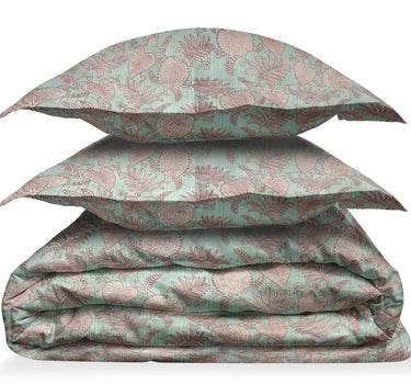 LABHAM - Daylight AC Comforter Bedding Set with Double bedsheet and 2 Pillow Covers - Queen Size (Opal Green)