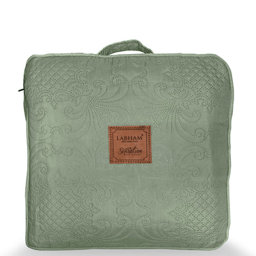 Sensation Quilted Bedcover cum AC comforter Set with 2 Pillow Covers.(Olive Green)