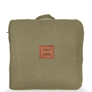 Sensation Quilted Bedcover cum AC comforter Set with 2 Pillow Covers.(Mocha)