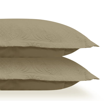 Sensation Quilted Bedcover cum AC comforter Set with 2 Pillow Covers.(Mocha)