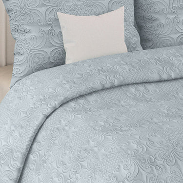 Sensation Quilted Bedcover cum AC comforter Set with 2 Pillow Covers.(Pearl Grey)