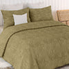 Sensation - Quilted King Bedcover Set with 2 Pillow Covers(Khakhi)