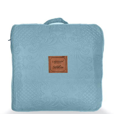 Sensation Quilted Bedcover cum AC comforter Set with 2 Pillow Covers.(Denim)