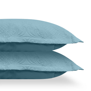 Sensation Quilted Bedcover cum AC comforter Set with 2 Pillow Covers.(Denim)