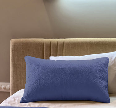 Sensation Quilted Bedcover cum AC comforter Set with 2 Pillow Covers.(BlueBerry)