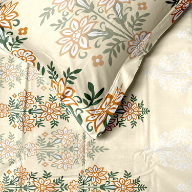 Celebrating India - 200TC 100% Pure Cotton Bedsheet Set(ETH10)