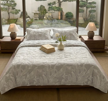 Egyptian Cotton King Bedcover With 2 Pillow Covers And Multipurpose Bag