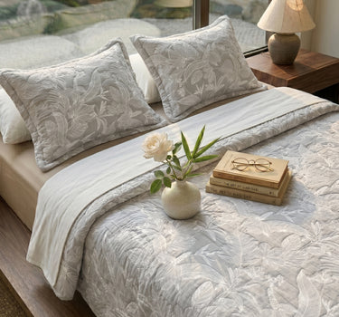 Egyptian Cotton King Bedcover With 2 Pillow Covers And Multipurpose Bag