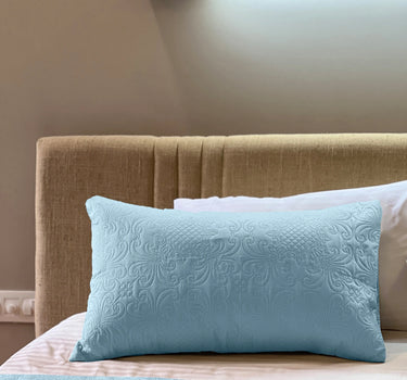 Sensation Quilted Bedcover cum AC comforter Set with 2 Pillow Covers.(Sky)
