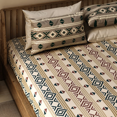Celebrating India - 200TC Pure Cotton King Size Bedsheet (ETH12)