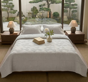 Egyptian Cotton King Bedcover With 2 Pillow Covers And Multipurpose Bag