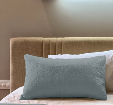 Sensation Quilted Bedcover cum AC comforter Set with 2 Pillow Covers.(Ash Grey)