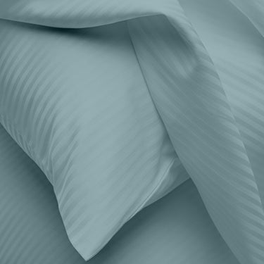 Simple Living - 210TC Satin Stripe Bedsheet Set(Water Blue)