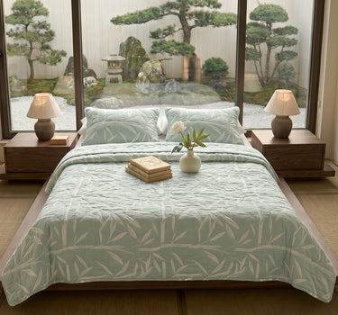 Egyptian Cotton King Bedcover With 2 Pillow Covers And Multipurpose Bag