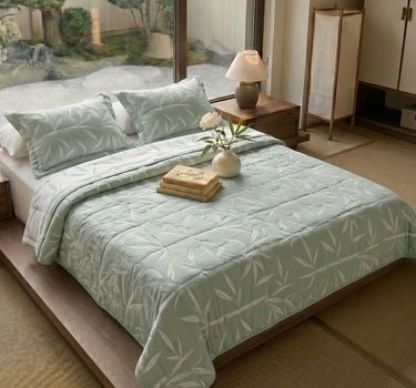 Egyptian Cotton King Bedcover With 2 Pillow Covers And Multipurpose Bag