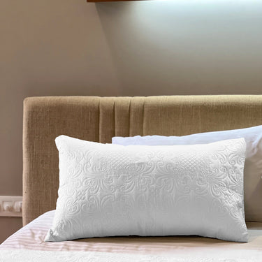 Sensation Quilted Bedcover cum AC comforter Set with 2 Pillow Covers.(White)