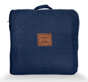 Sensation Quilted Bedcover cum AC comforter Set with 2 Pillow Covers.(Navy)