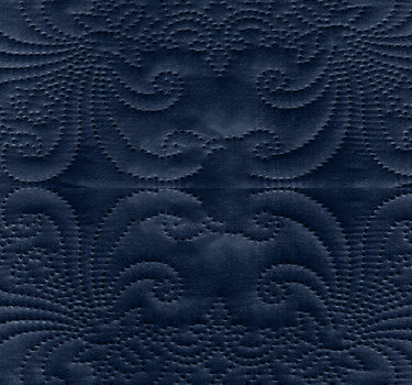 Sensation Quilted Bedcover cum AC comforter Set with 2 Pillow Covers.(Navy)