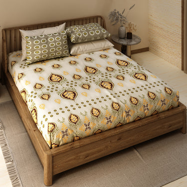 Celebrating India - 200TC Pure Cotton King Size Bedsheet (ETH01)