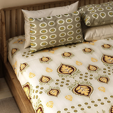 Celebrating India - 200TC 100% Pure Cotton Bedsheet Set(ETH01)