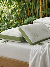 Memory Foam Bamboo Pillow for Comfort Neck, Head and Shoulder — view 1