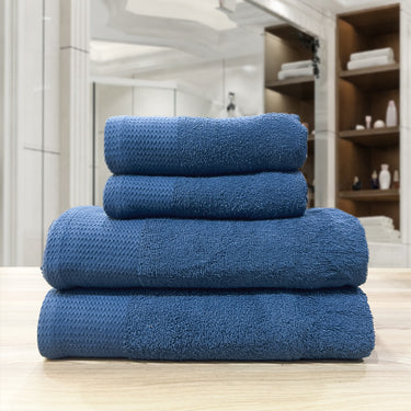 Celebration - 4Pc Pure Cotton Bath Towel Set (Blue)