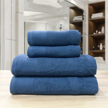 Celebration - 450GSM 100% Pure Cotton 4 Piece Towel Set (Blue)