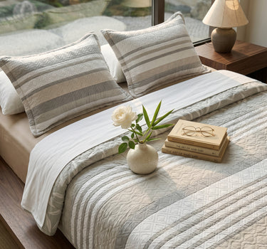 Egyptian Cotton King Bedcover With 2 Pillow Covers And Multipurpose Bag