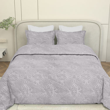 Sensation Quilted Bedcover cum AC comforter Set with 2 Pillow Covers. (Vanilla)