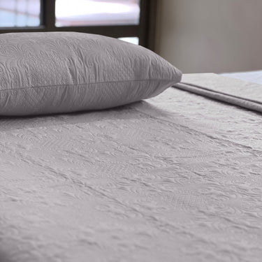 Sensation Quilted Bedcover cum AC comforter Set with 2 Pillow Covers.(Mist)