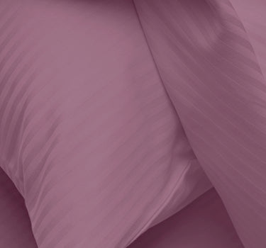 Simple Living - 210TC Satin Stripe Bedsheet Set(Berry Fizz)