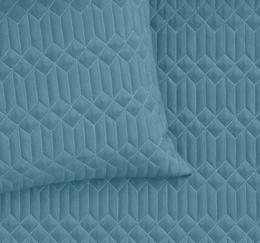 LABHAM® Azure King Size Bedcover Set - 300GSM Quilted, (90"x108") Super Soft, Durable, Easy Care, Bedspread with 2 Pillow Covers & Storage Bag (Sky)