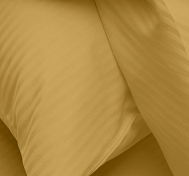 Simple Living - 210TC Satin Stripe Bedsheet Set(Golden)