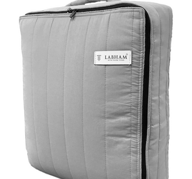 Heather Quilted Cotton Linen Bedcover cum AC Comforter Set with 2 Pillow Covers, King Size (Silver Grey)