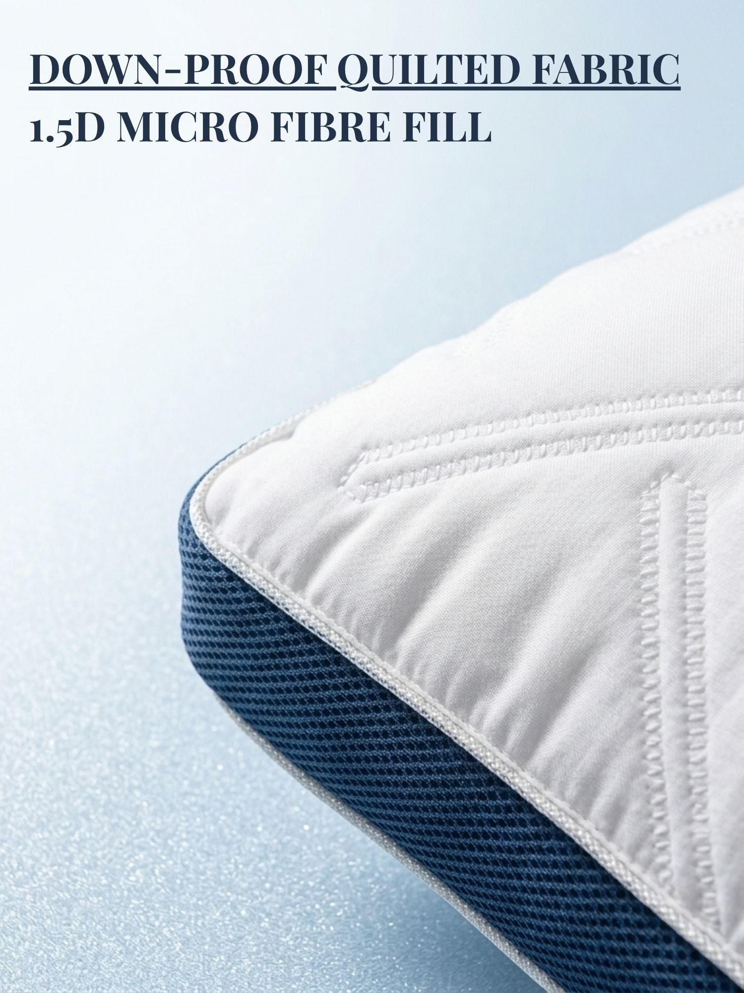 Nordic Pillow – Down-Proof Hypoallergenic Pillow with 1.5D Microfibre Fill | 46x71cm — Material Detail