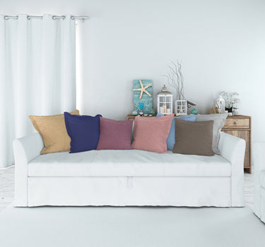 Quilted Cushion Cover Set (2pc)(Mocha)