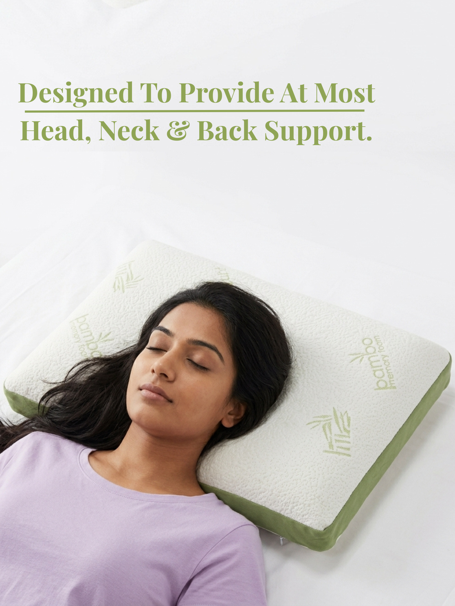 Memory Foam Bamboo Pillow for Comfort Neck, Head and Shoulder — Material Detail
