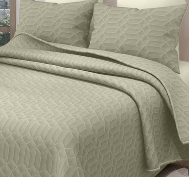 LABHAM® Azure Microfiber King Size Bedcover Set - 300GSM Ultra Sonic Quilted, (90"x108") Super Soft, Durable, Easy Care, Bedspread with 2 Pillow Covers & Storage Bag (Ivory)