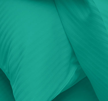 Simple Living - 210TC Satin Stripe Bedsheet Set(Sea green)