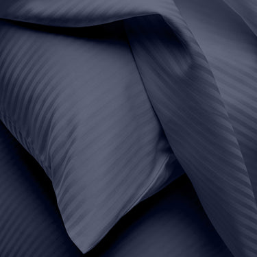 Simple Living - 210TC Satin Stripe Bedsheet Set(Nova Blue)