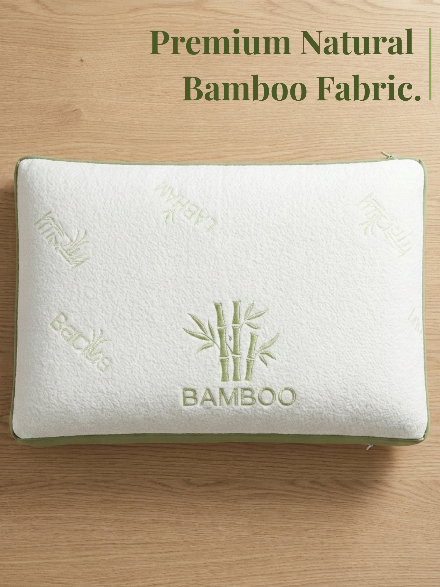 Memory Foam Bamboo Pillow for Comfort Neck, Head and Shoulder — view 3