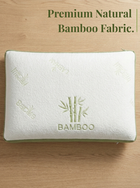Memory Foam Bamboo Pillow for Comfort Neck, Head and Shoulder — view 3