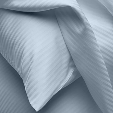 Simple Living - 210TC Satin Stripe Bedsheet Set(Sky Blue)