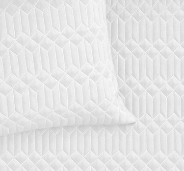 LABHAM® Azure Microfiber King Size Bedcover Set - 300GSM Ultra Sonic Quilted, (90"x108") Super Soft, Durable, Easy Care, Bedspread with 2 Pillow Covers & Storage Bag (White)