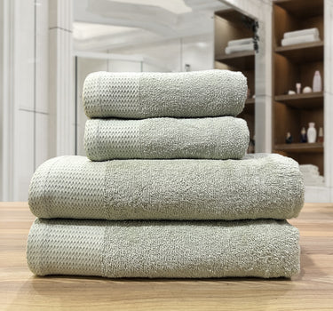 Celebration 4Pc Towel Set - 500GSM 2Pc Bath Towels & 2Pc Hand Towels (Pistachio)