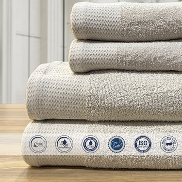 Celebration - 4Pc Pure Cotton Bath Towel Set (Pelican)