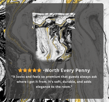 300TC Luxury Silk King Bedsheet Set - Marble