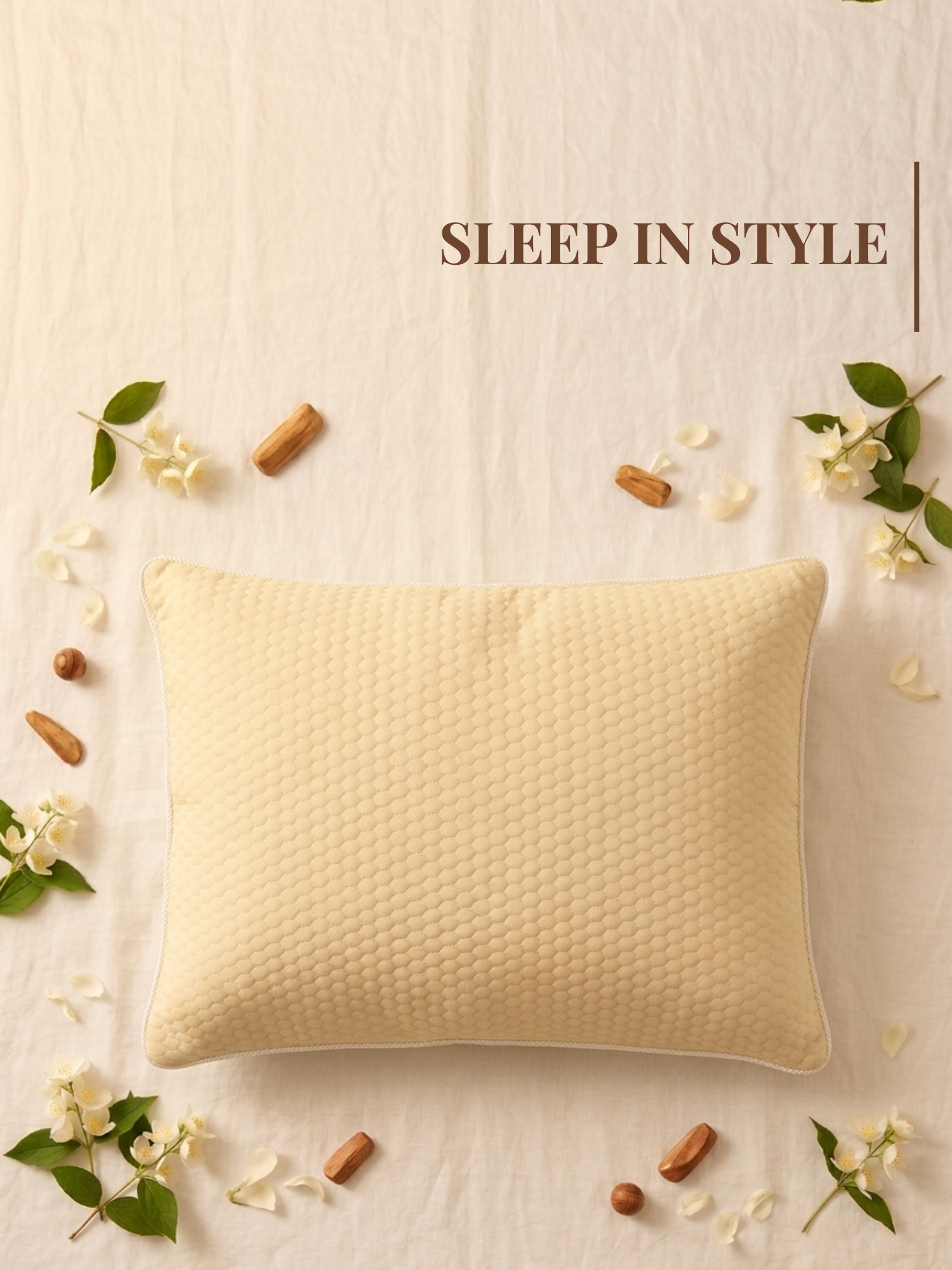 Sandalwood Aroma PillowSandalwood Aroma Pillow — knitted fabric infused with sandalwood fragrance, 1.5D microfibre fill